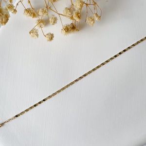 bracelet chaîne plaqué or