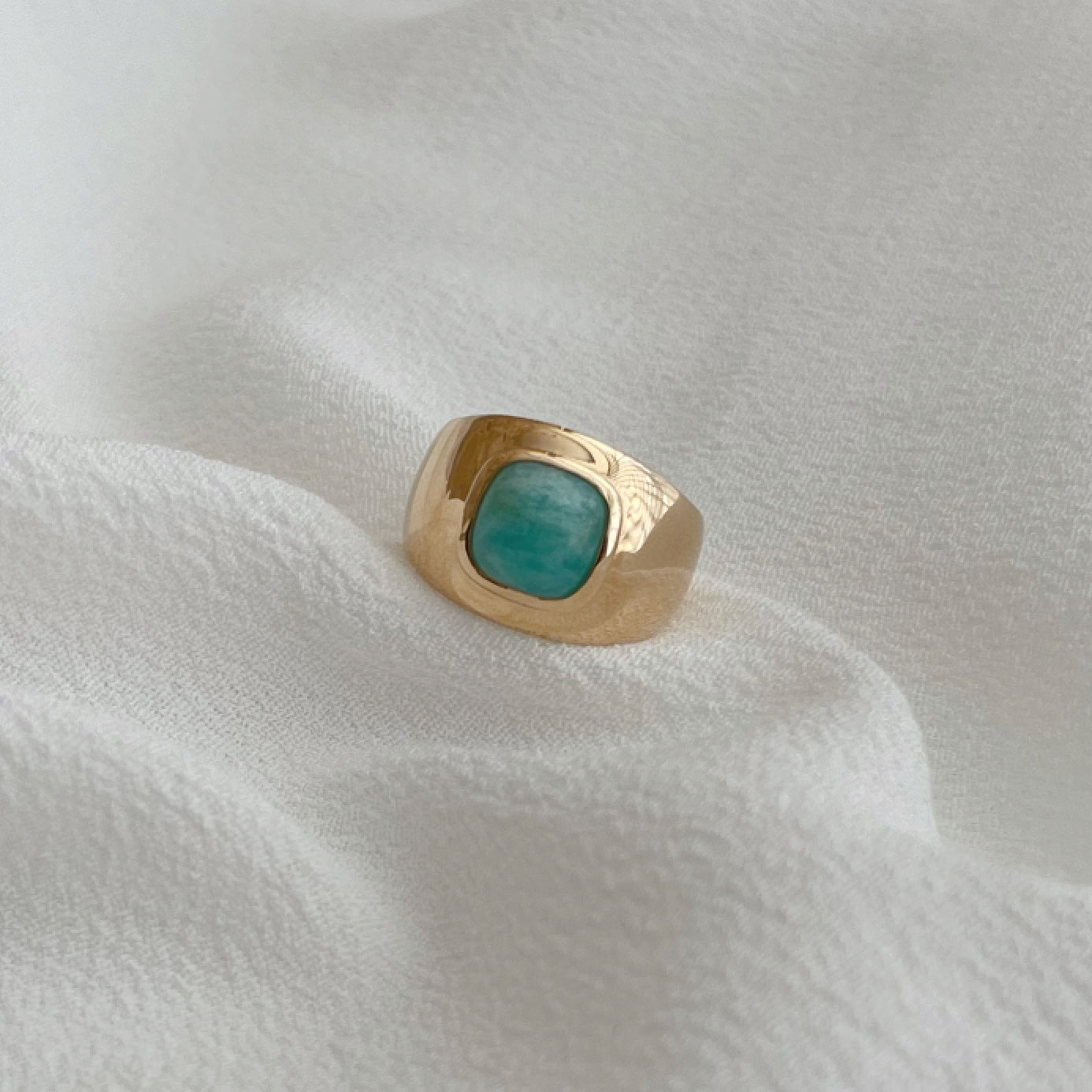 bague avec pierre Amazonite CHICABON